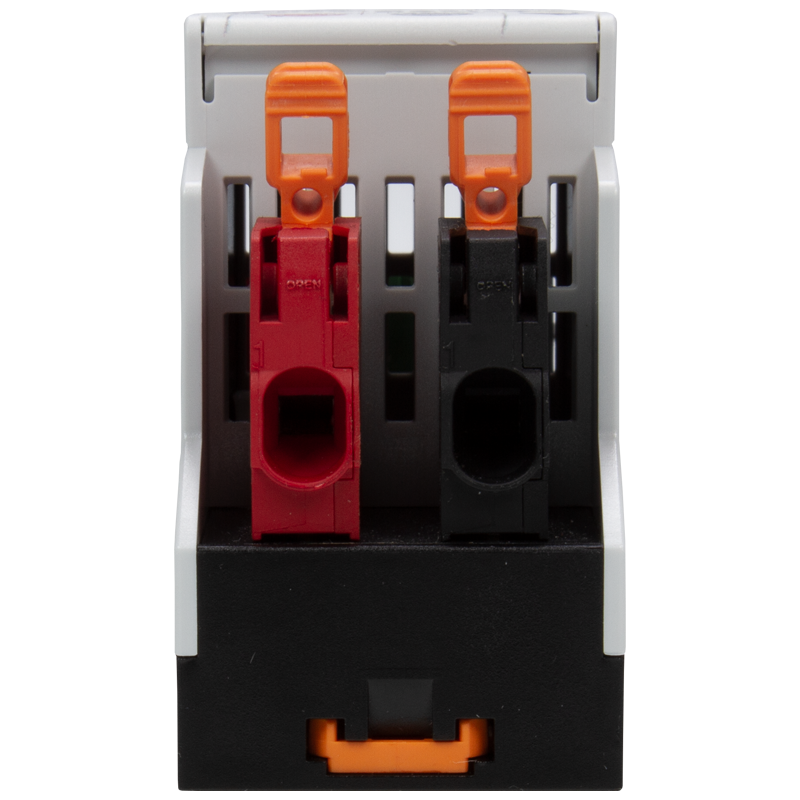Isoblock V-1c voltage sensor with galvanic isolation front view showing input signals