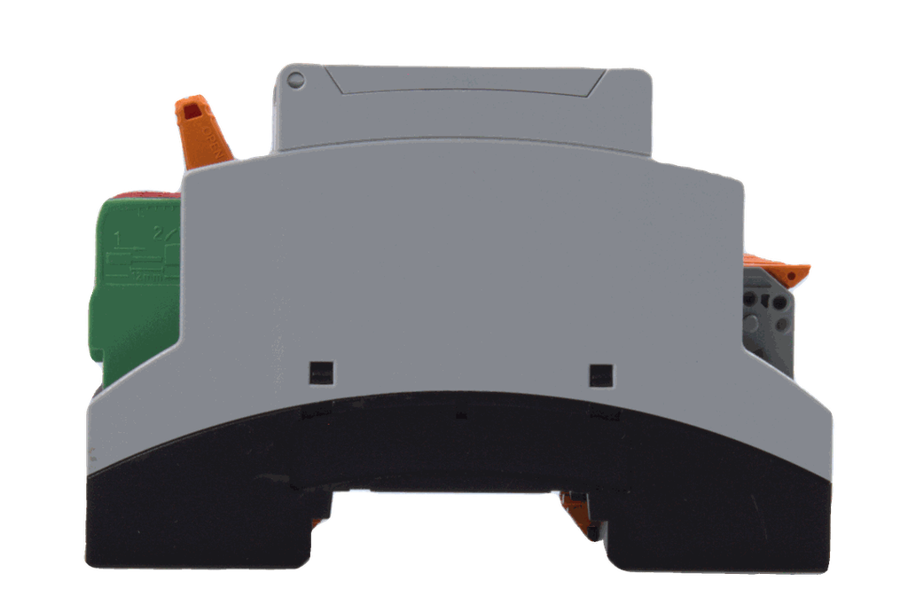 Side view of Verivolt's Isoblock V-3P voltage transducer