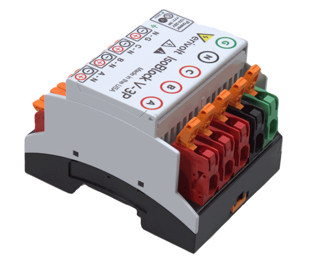 Verivolt's IsoBlock V-3P a 3-phase voltage monitoring sensor