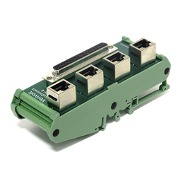[EZC-4RJ45-37DSUB-DIN] EasyConnect 4 QE Sensors to 37pin D-SUB